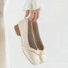 Women's Pleated Square Toe Flats